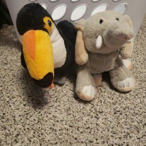 Webkinz Lot of 2 Toucan and Velvety Elephant